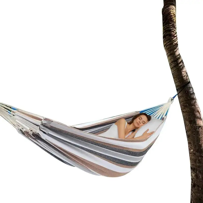 Two-Person Beach Hammock Striped Tree Hammock