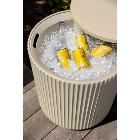 Outdoor Cooler Side Table - 2 in 1 - Designed for use as Table, Patio Table, Outdoor Patio Decor and Outdoor Bar