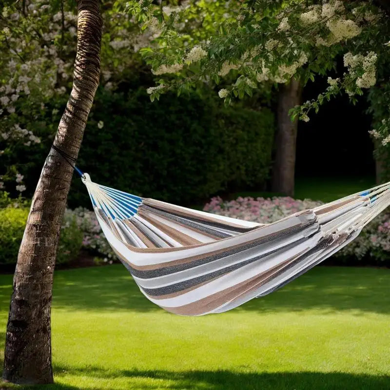 Two-Person Beach Hammock Striped Tree Hammock